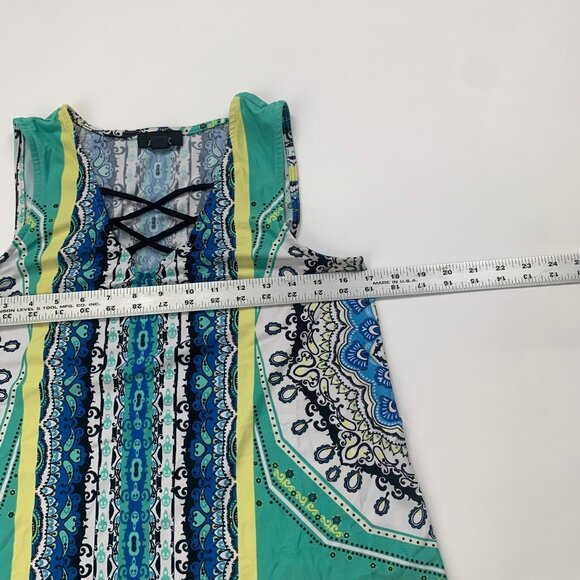 Alyx Women's Sleeveless Boho Print Top Size S Polyester/Spandex Blend Multicolor - Picture 6 of 7